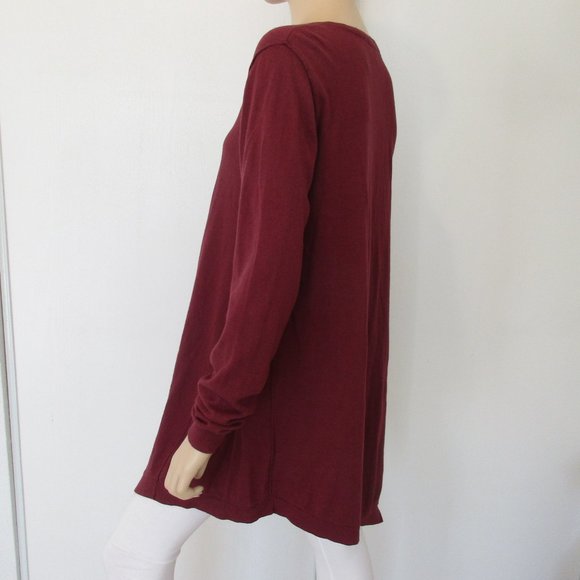 🌸SOLD🌸 LOGO Lori Goldstein Sweater Red Tunic Medium - Picture 5 of 12